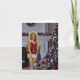 Pronto para o Natal. Cartão de Natal