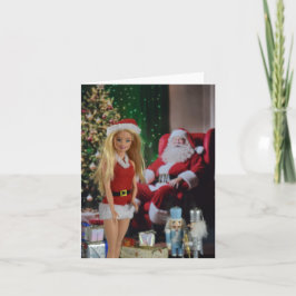 Pronto para o Natal. Cartão de Natal