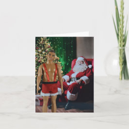 Pronto para o Natal. Cartão de Natal