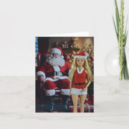 Pronto para o Natal. Cartão de Natal