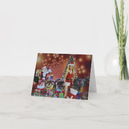 Pronto para o Natal. Cartão de Natal
