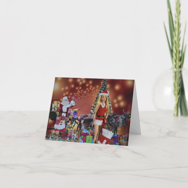 Pronto para o Natal. Cartão de Natal (Frente)