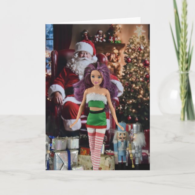 Pronto para o Natal. Cartão de Natal (Frente)