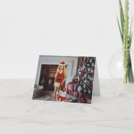 Prontos para o Natal. Cartão de Natal