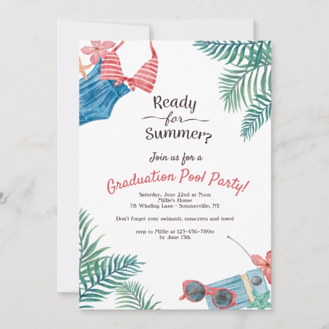 Prontos para o Verão? Convite (Frente)