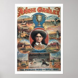 Propaganda de poster Annie Oakley que caracteriza