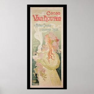 Propaganda de poster Cacau Van Houten Bélgica