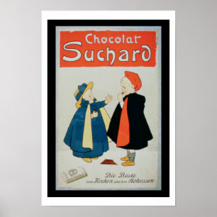Propaganda de poster de "chocolate Suchard" (cor