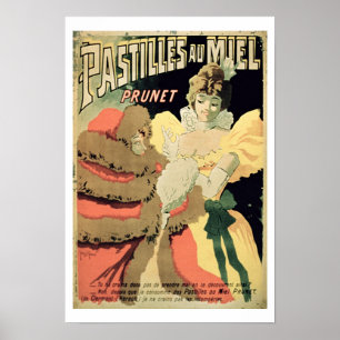 Propaganda de poster do "pastilha mel" por Prunet,