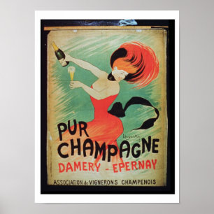 Propaganda de poster "Pur Champagne", de Damery, E