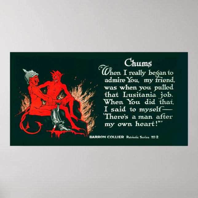 PROPAGANDA POSTER DA Primeira Guerra Mundial - 191 (Frente)