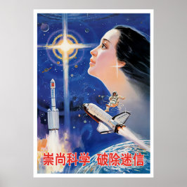 Propaganda poster do espaço chinês