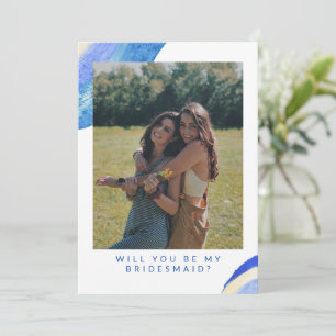 Proposta de Bridesmaid de Foto do Roteiro Azul abs