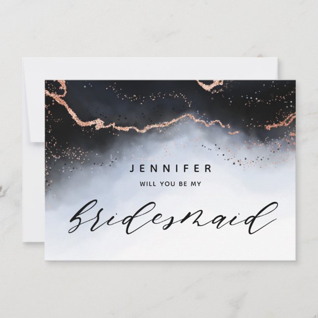 Proposta de Bridesmaid de Ombre Marinho Eetéreo (Frente)
