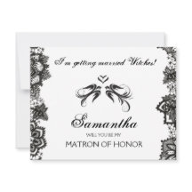 Proposta de Bridesmaid do Halloween Convite ~ GOTH