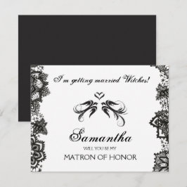 Proposta de Bridesmaid do Halloween Convite ~ GOTH