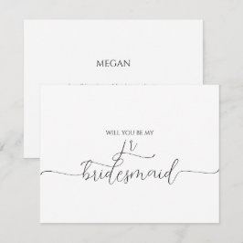 Proposta de Bridesmaid Júnior de Script Mínimo Sim