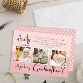 Proposta de Madrinha de Colagem de Fotos Moderna