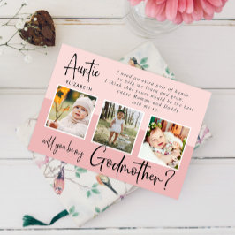 Proposta de Madrinha de Colagem de Fotos Moderna