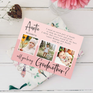 Proposta de Madrinha de Colagem de Fotos Moderna