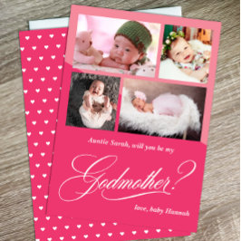 Proposta de Madrinha de Colagem de Fotos Moderna