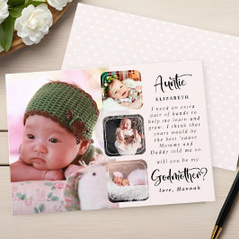 Proposta de Madrinha de Colagem de Fotos Moderna