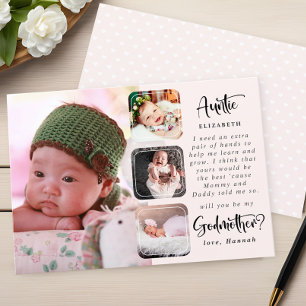 Proposta de Madrinha de Colagem de Fotos Moderna