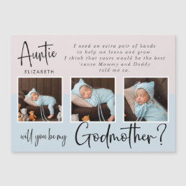 Proposta de Madrinha de Colagem de Fotos Moderna