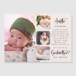 Proposta de Madrinha de Colagem de Fotos Moderna