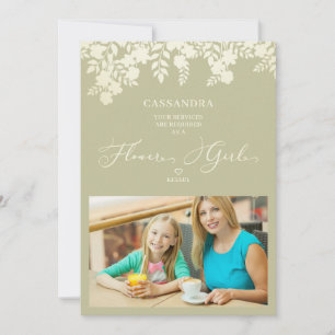 Proposta de Menina das Flores Fotográfica Moldura 