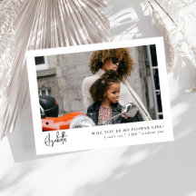 Proposta de Menina de Flor de Foto com Script Chic