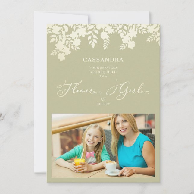 Proposta de Menina de Flores Fotográfica Moldura F (Frente)