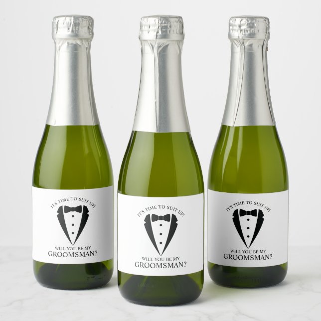 Proposta de Padrinho de casamento de Terno Tuxedo  (Garrafas)