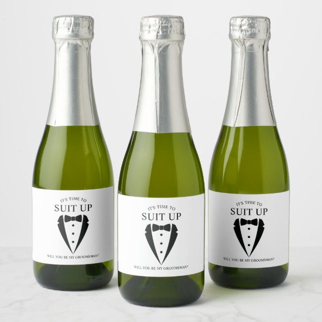 Proposta de Padrinho de casamento de Terno Tuxedo  (Garrafas)