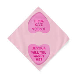 Proposta Personalizada Candy Heart Dog Bandana