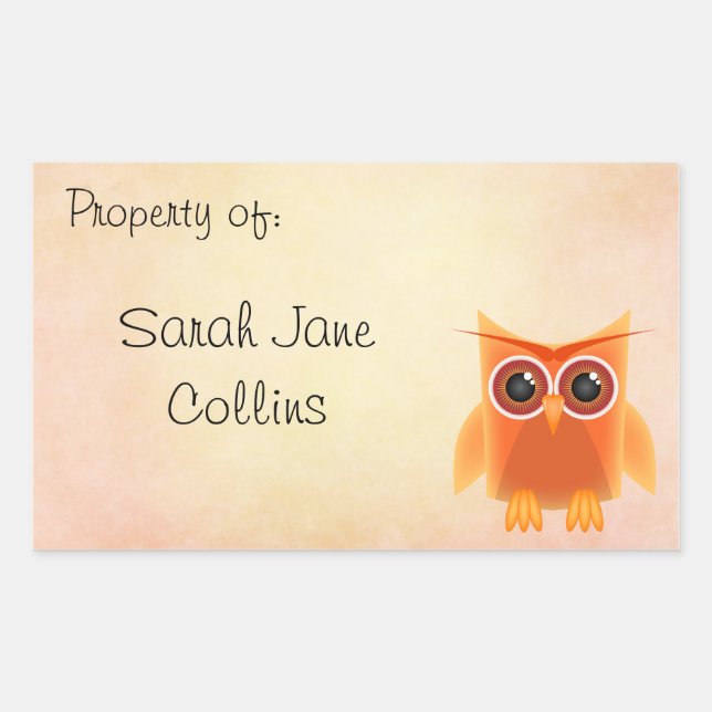 Propriedade de - Etiquetas Escolares (Frente)