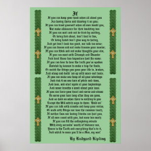 Prosa "IF" de Rudyard Kipling Poster