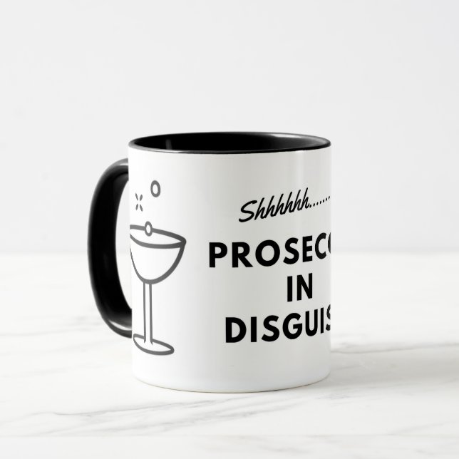 Prosecco na caneca de café do disfarce (Frente Esquerda)