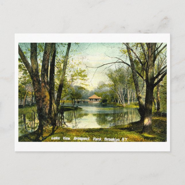 Prospect Park, Brooklyn NY, Cartão postal de 1908 (Frente)