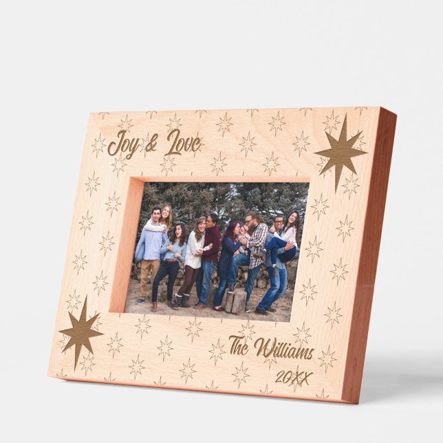 Prosperidade Texto nas Estrelas de Natal 6x4 Paisa (Available in various sizes, portrait and landscape.)