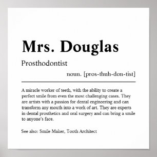 Prosthodontist Personalized Gift Poster