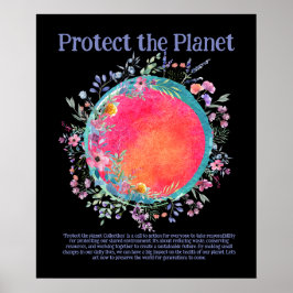 PROTEGER O PLANETA SALVAR A TERRA, Poster de Arte