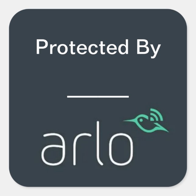 Protegido Por Arlo Decal / Autocolantes (Frente)