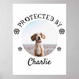 Protegido por Cão Foto de Desenho de Impressão de