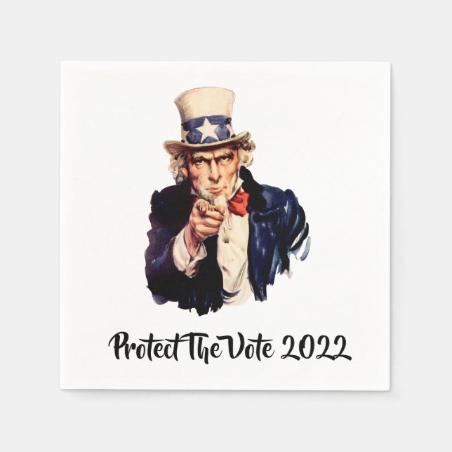 Proteja A Votação 2022 Guardanapos (Frente)