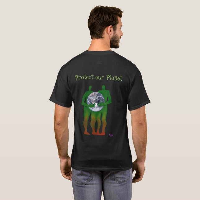 Proteja nosso t-shirt do planeta (Parte Traseira Completa)
