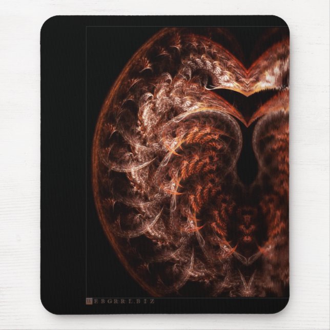 Proteja seu Mousepad de Arte Fractal do Coração (Frente)