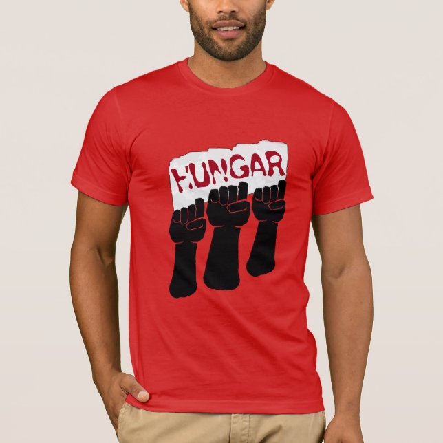 PROTESTAR HUNGAR, Editar Texto Para Design T-Shirt (Frente)