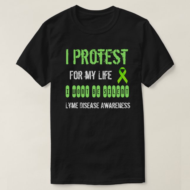 Protesto por minha Camisa de Consciência da Doença (Frente do Design)