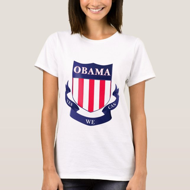 Protetor de Obama "sim nós podemos" o t-shirt das (Frente)